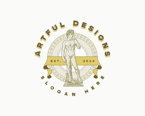 Renaissance Man Sculpture logo design