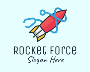 Missile - Rocket Stethoscope Launch logo design