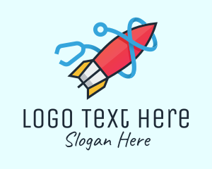 Launch - Rocket Stethoscope Launch logo design