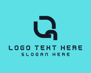 App - Cyber Biotech Letter Q logo design