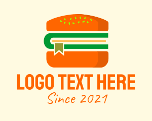 Cheeseburger - Orange Burger Book logo design