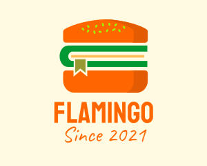 Food Delivery - Orange Burger Book logo design