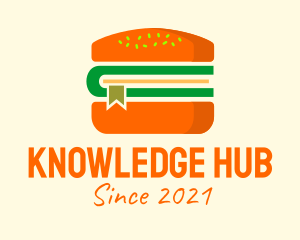 Delicious - Orange Burger Book logo design
