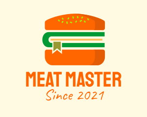 Orange Burger Book logo design