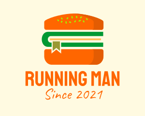 Meat - Orange Burger Book logo design