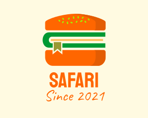 Bookmark - Orange Burger Book logo design