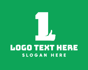 Loan - Best Thumbs Up Number 1 logo design