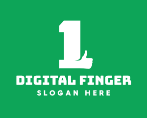 Finger - Best Thumbs Up Number 1 logo design