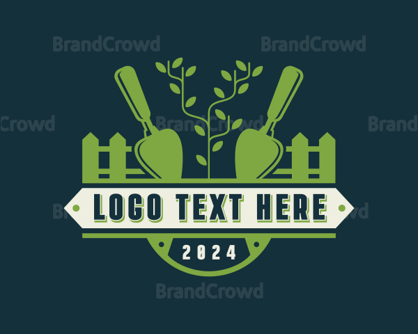 Trowel Gardening Yard Logo