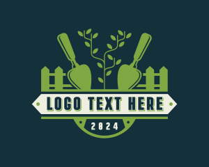 Lawn - Trowel Gardening Yard logo design