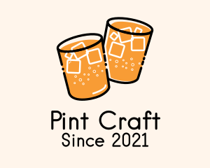 Pint - Cold Drink Glass logo design