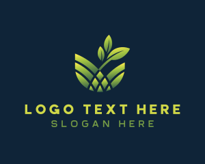 Hotriculture - Eco Leaf Plant Garden logo design