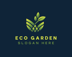 Eco Leaf Plant Garden logo design