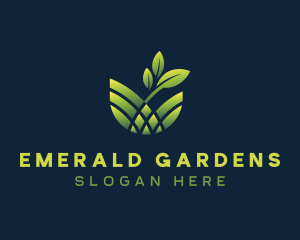 Eco Leaf Plant Garden logo design