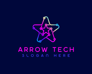 Star Tech Circuit logo design