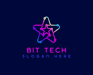 Star Tech Circuit logo design