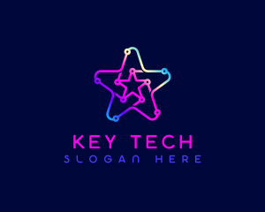 Star Tech Circuit logo design