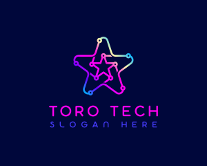 Star Tech Circuit logo design