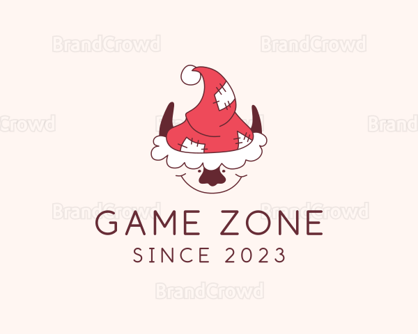 Santa Elf Christmas Logo