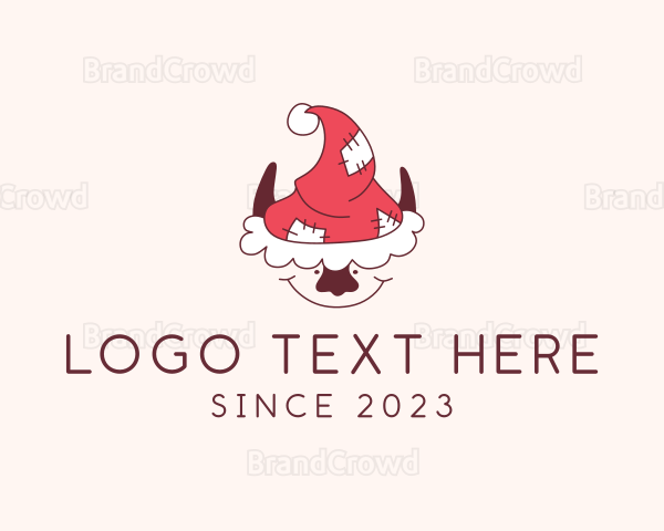 Santa Elf Christmas Logo