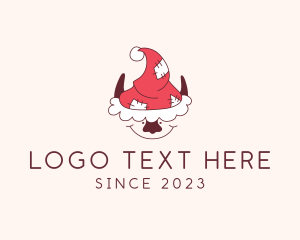 Character - Santa Elf Christmas logo design