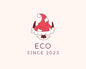 Santa Elf Christmas Logo