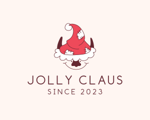 Santa Elf Christmas logo design