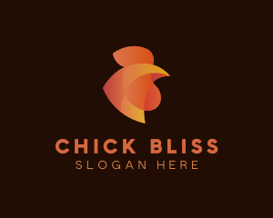 Chick - Gradient Poultry Chicken logo design