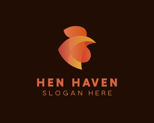 Hen - Gradient Poultry Chicken logo design