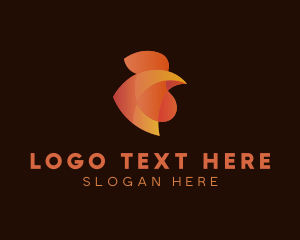 Hen - Gradient Poultry Chicken logo design