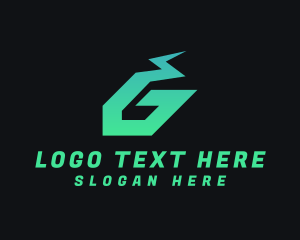 Strike - Electric Power Letter G Lightning logo design