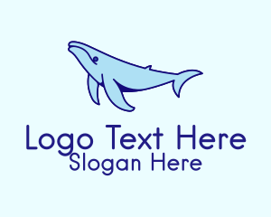 Blue Humpback Whale  Logo