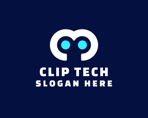 Robot Eyes Tech  logo design