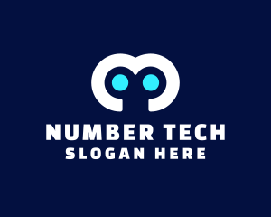 Robot Eyes Tech  logo design