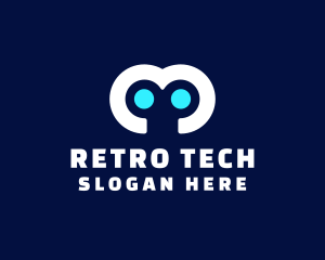 Robot Eyes Tech  logo design