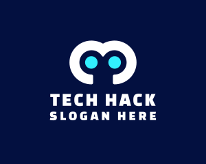 Robot Eyes Tech  logo design