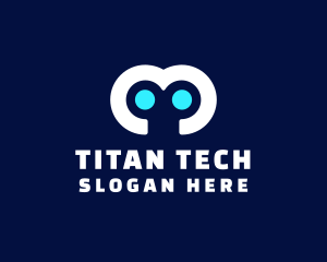 Robot Eyes Tech  logo design