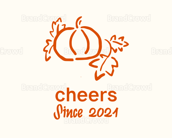 Autumn Leaf Pumpkin Logo