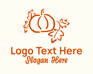 Autumn Leaf Pumpkin Logo