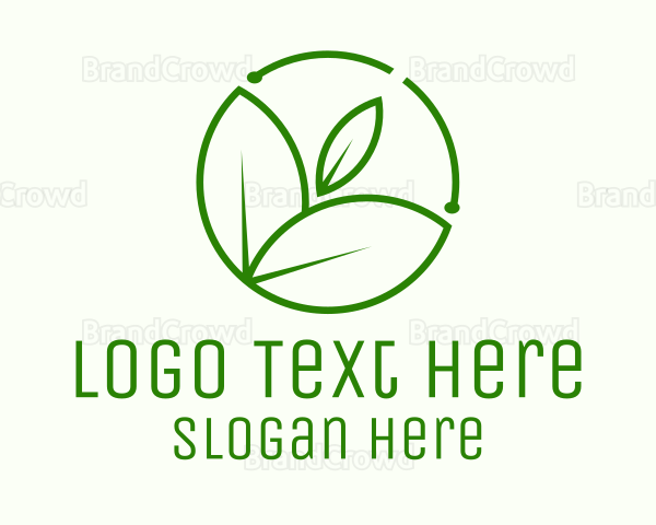 Minimalist Botanical Leaf Logo