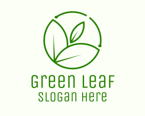 Minimalist Botanical Leaf logo design