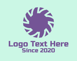Lettermark - Violet Flower Pattern logo design