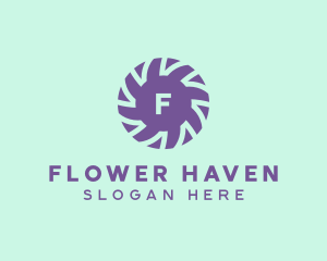 Violet Flower Pattern logo design