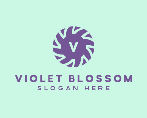 Violet Flower Pattern logo design