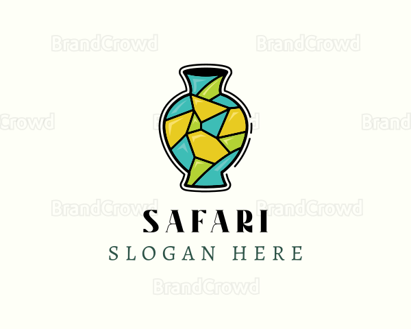 Mosaic Vase Decoration Logo