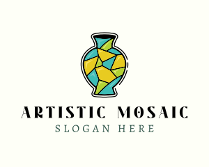 Mosaic - Mosaic Vase Decoration logo design