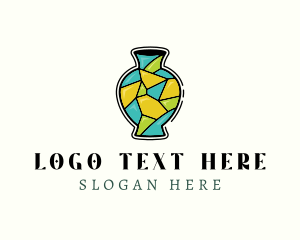 Mosaic Vase Decoration Logo