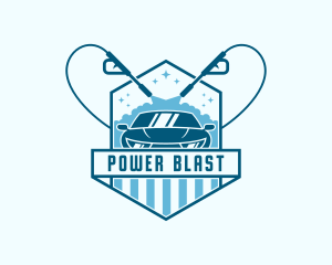 Car Power Washing Cleaning logo design