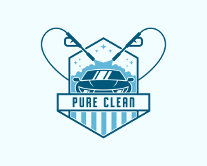 Car Power Washing Cleaning logo design