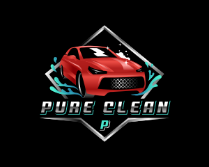 Auto Car Wash Clean logo design